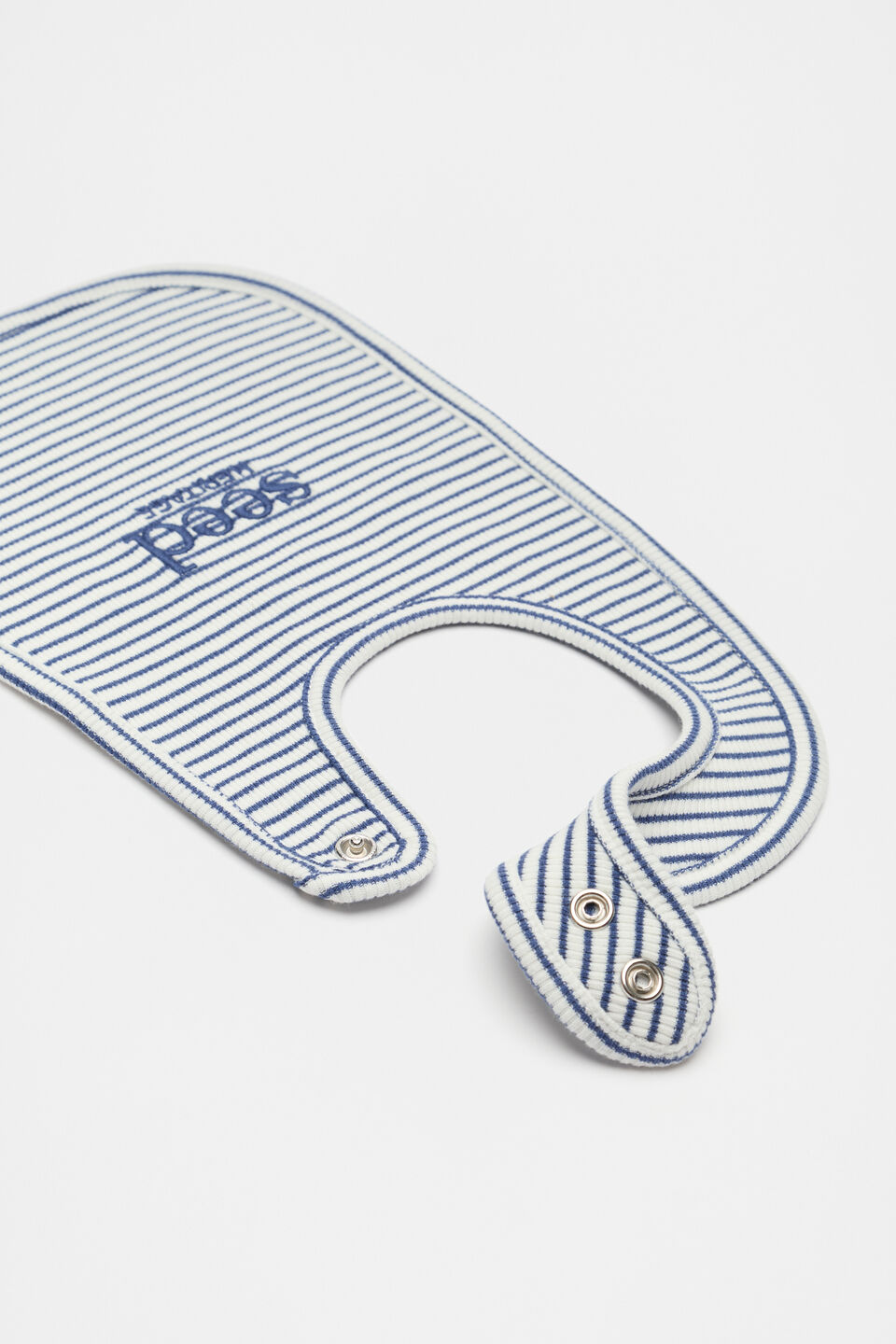 Core Rib Logo Bib  Navy Stripe