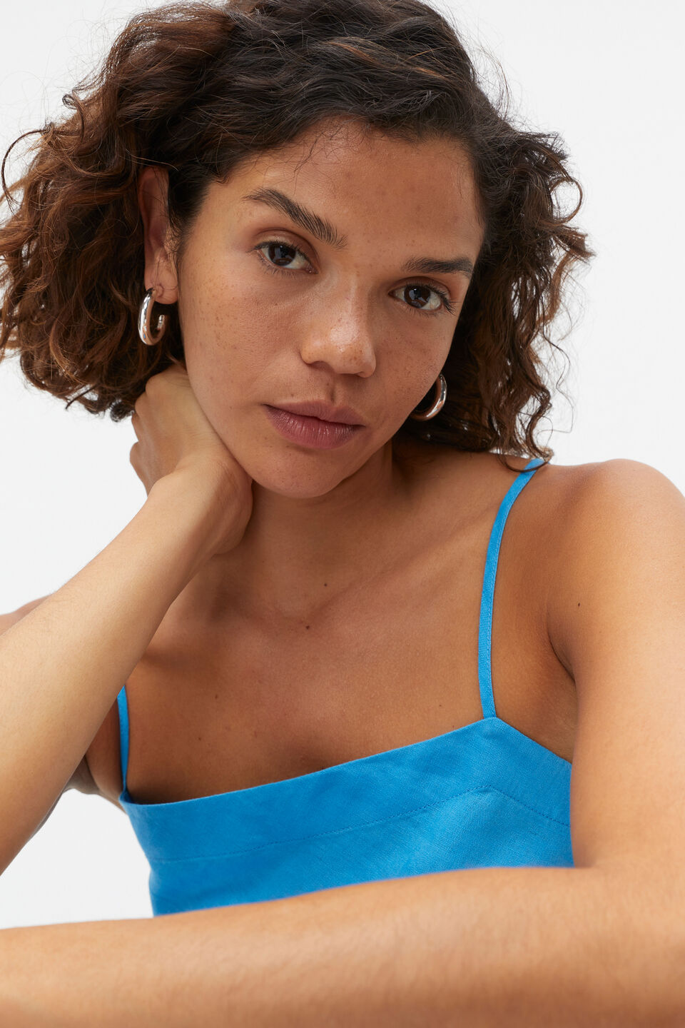 Mid Solid Hoops  Silver