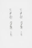 Twist Hoop Ear Pack  Silver  hi-res