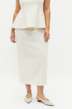 Wool Crepe Pencil Skirt  Cloud Cream  hi-res