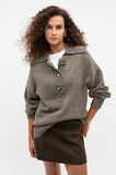 Oversized Twist Slouch Polo  Dark Espresso Twist  hi-res