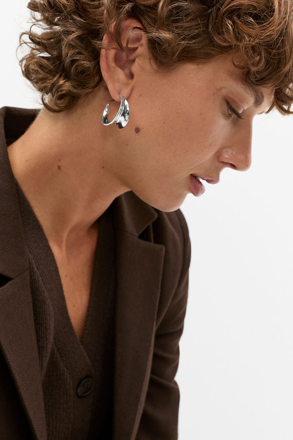 Inverted Hoop  Silver