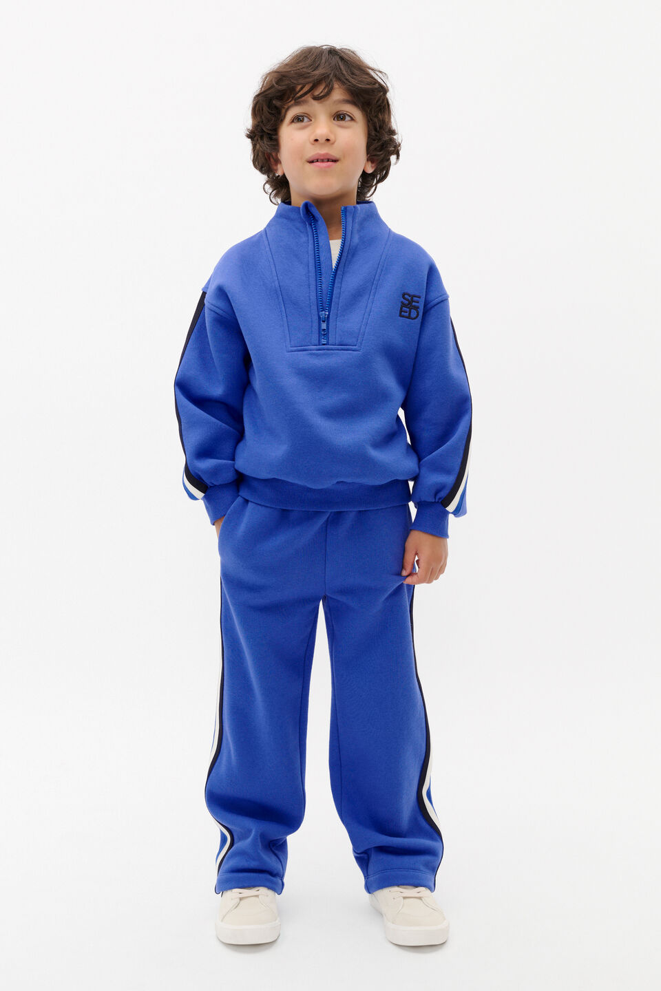 Side Stripe Track Pant  Blueberry