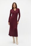 Rib Polo Knit Midi Dress  Plum Red  hi-res