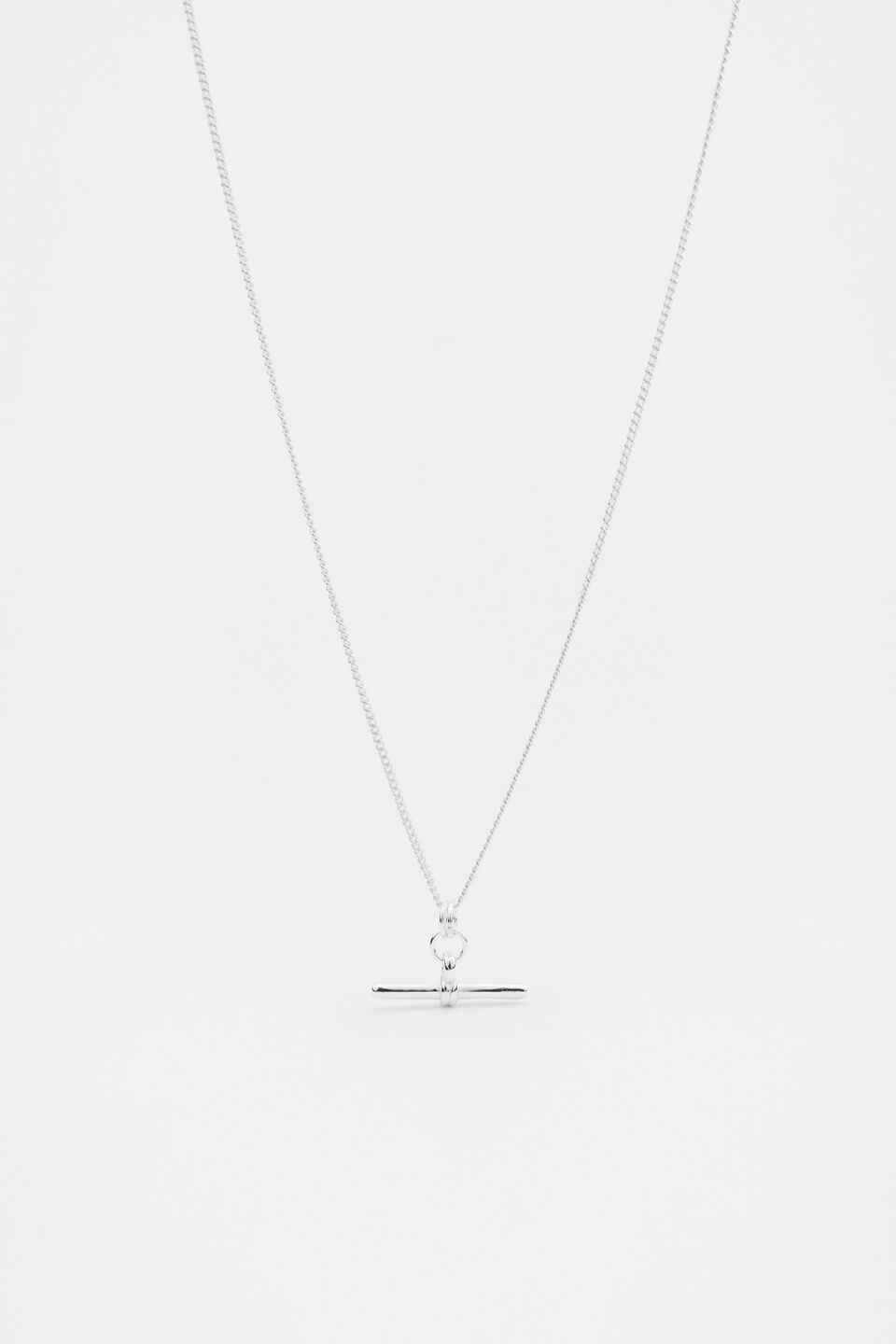 925 Fine Necklace T Bar  Silver