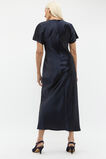 Satin Knot Front Dress  Twilight Blue  hi-res