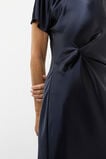 Satin Knot Front Dress  Twilight Blue  hi-res
