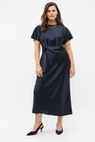Satin Knot Front Dress  Twilight Blue  hi-res