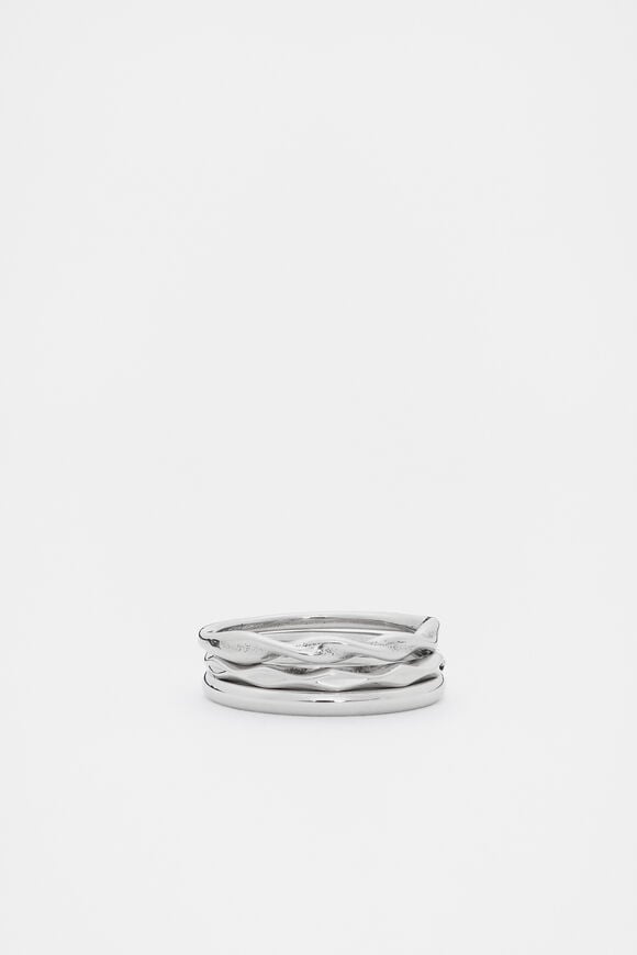 Waterproof Ring Set  Silver  hi-res