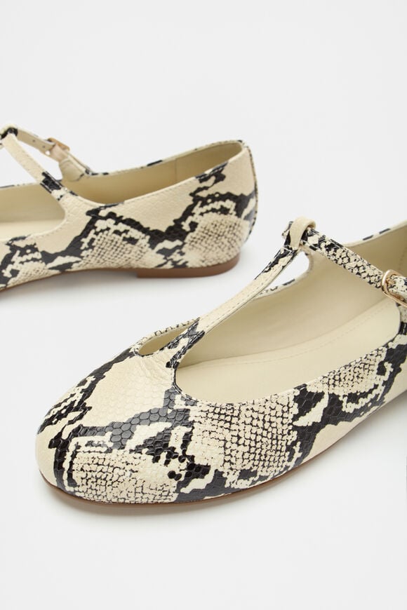 Elsie T-Bar Ballet Flat  Snake Print  hi-res