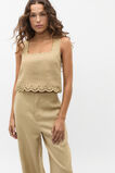 Scallop Broderie Shell Top  Cashew  hi-res