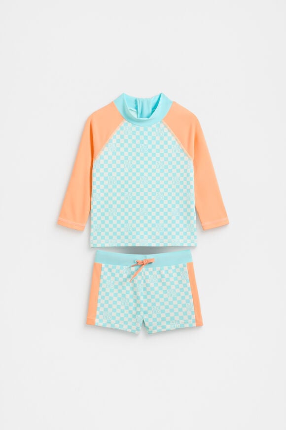 Check Logo Swimset  Ocean Blue  hi-res