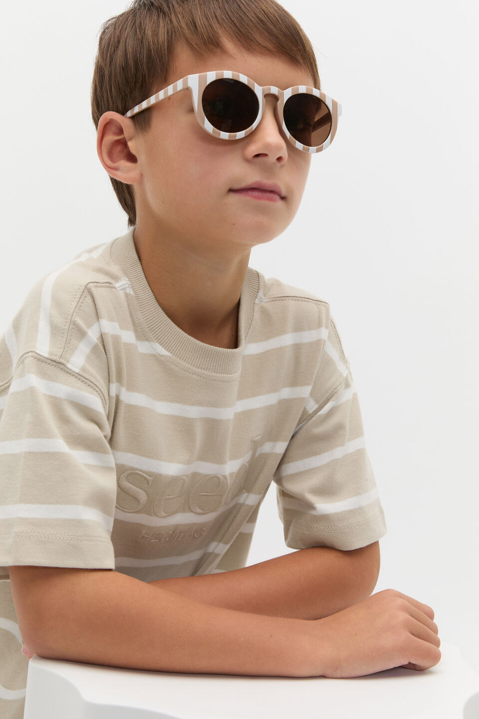 Child Stripe Sunglasses  Biscotti