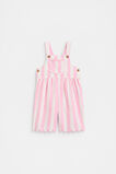 Stripe Scallop Overall  Candy Pink  hi-res