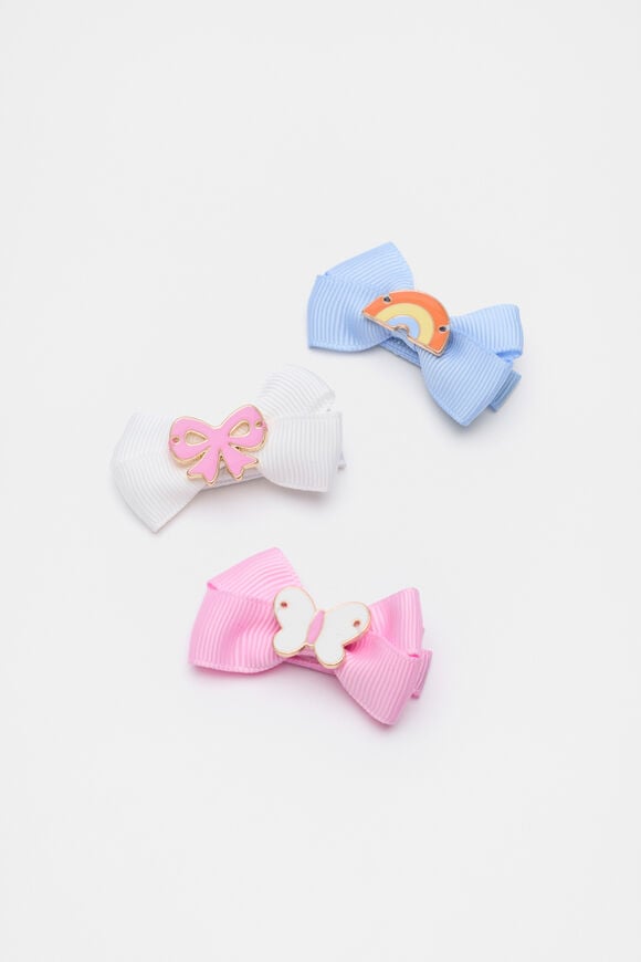 Charm Bow Duck Clip Trio  Multi  hi-res