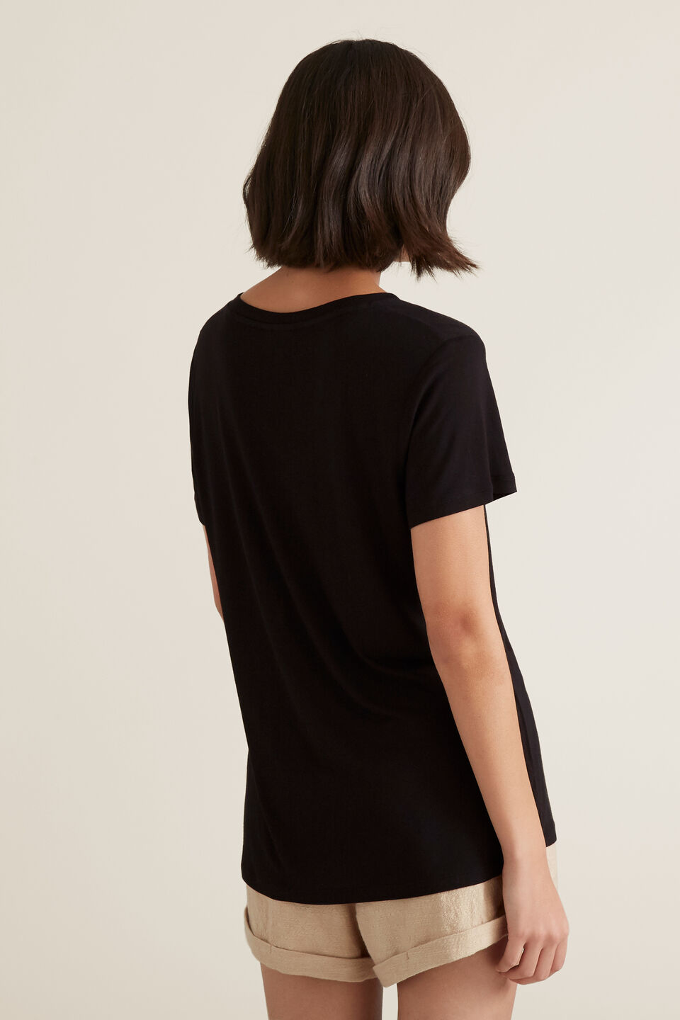 Core V Neck Drapey Tee  