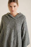 Cable Hood Poncho    hi-res