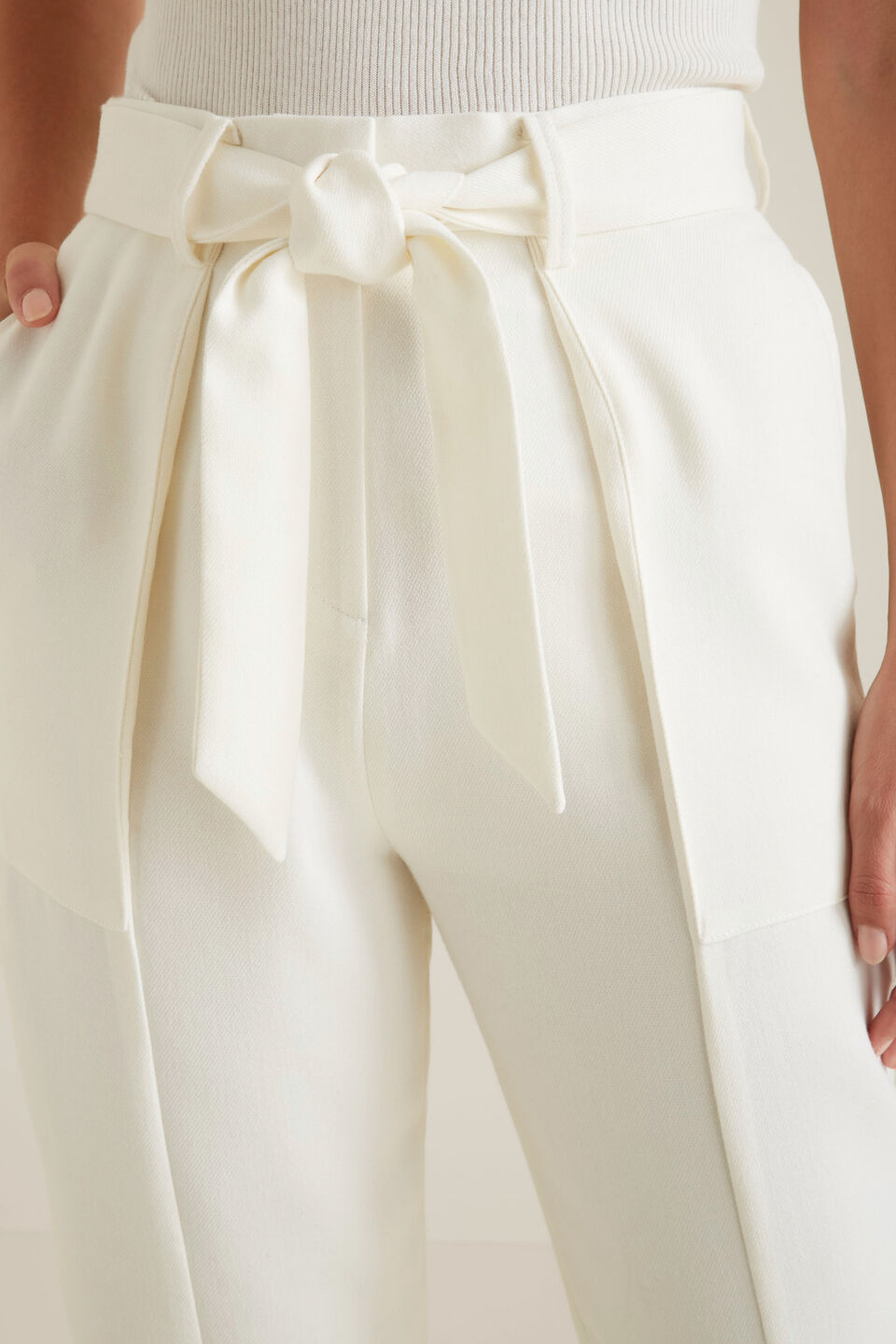 Belted Twill Trouser  