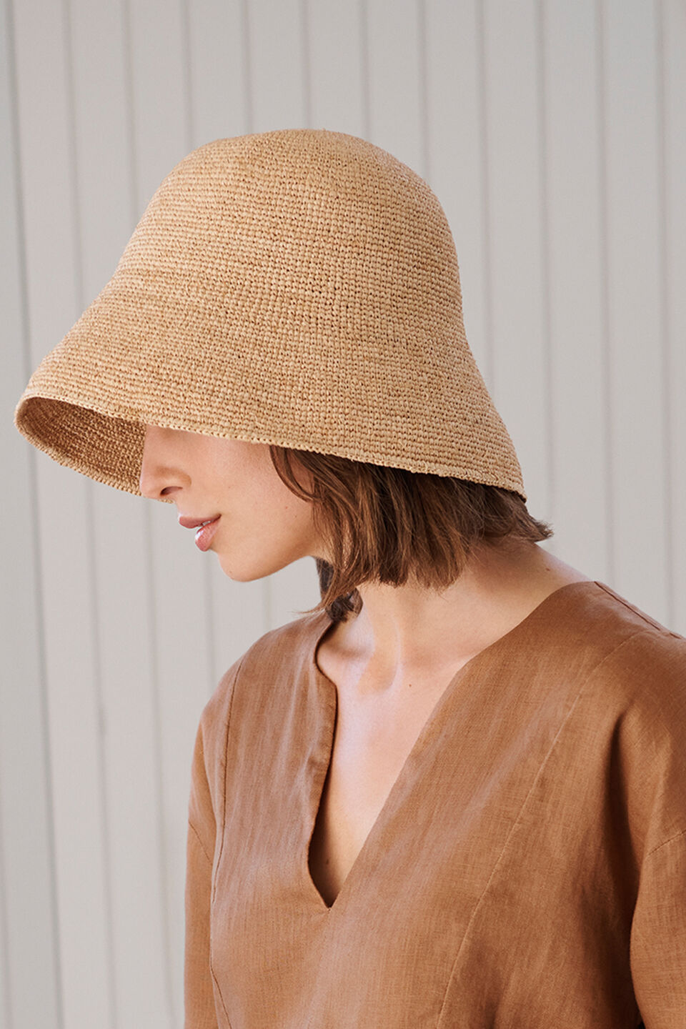 Raffia Bucket Hat  