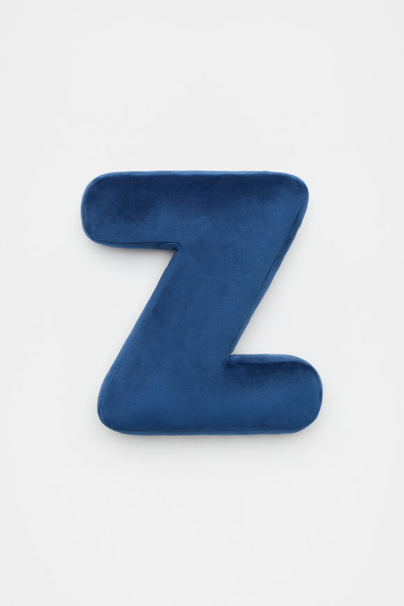 Blue Velvet Initial Cushion  Z  hi-res