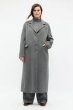 Wool Blend Boyfriend Coat  Charcoal Grey Marle  hi-res
