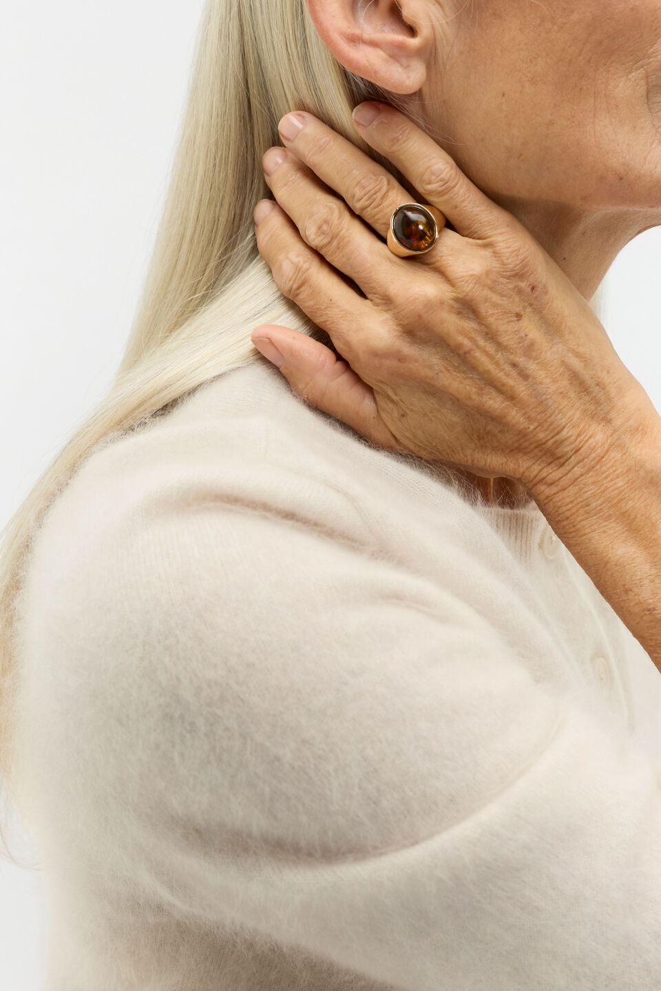 Resin Inlay Signet Ring  Tort