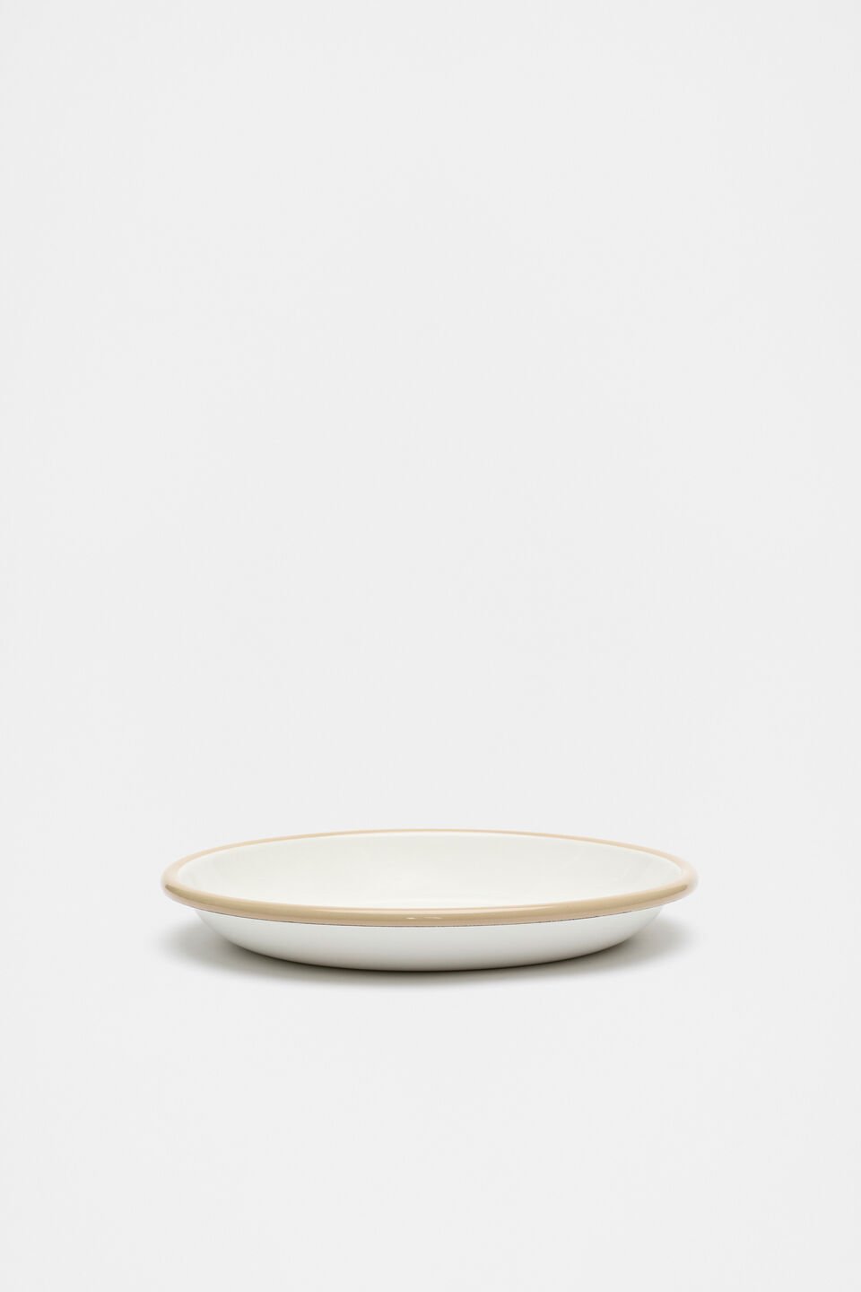 Loretta Enamel Shallow Plate  Cloud Cream