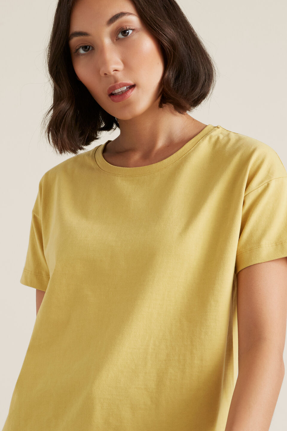 Boxy Split Hem Tee  