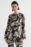 Jacquard Swirl Blouse  Retro Swirl  hi-res