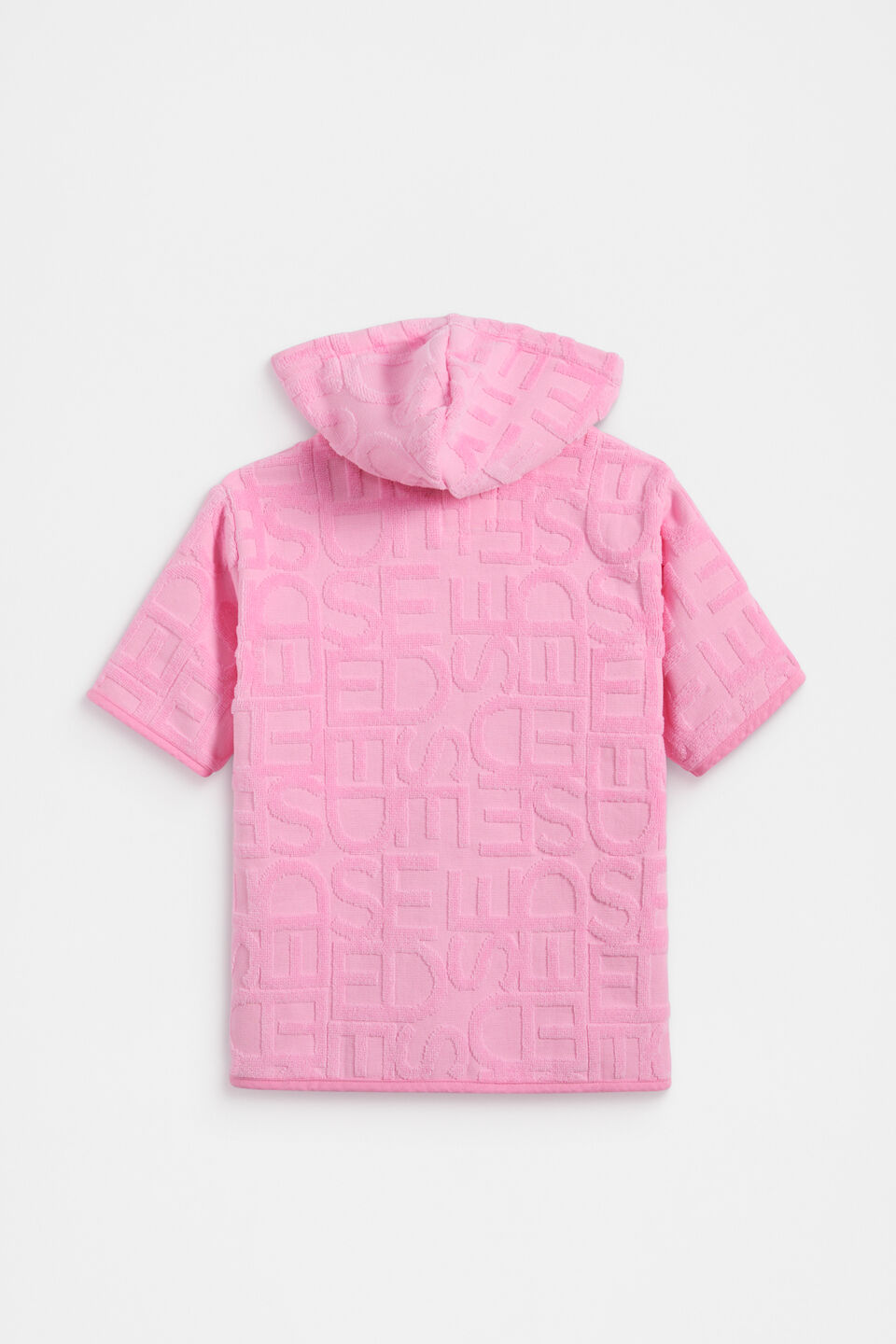 Mini Terry Zip Poncho  Candy Pink