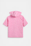 Mini Terry Zip Poncho  Candy Pink  hi-res