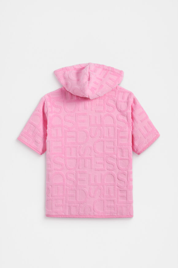 Mini Terry Zip Poncho  Candy Pink  hi-res