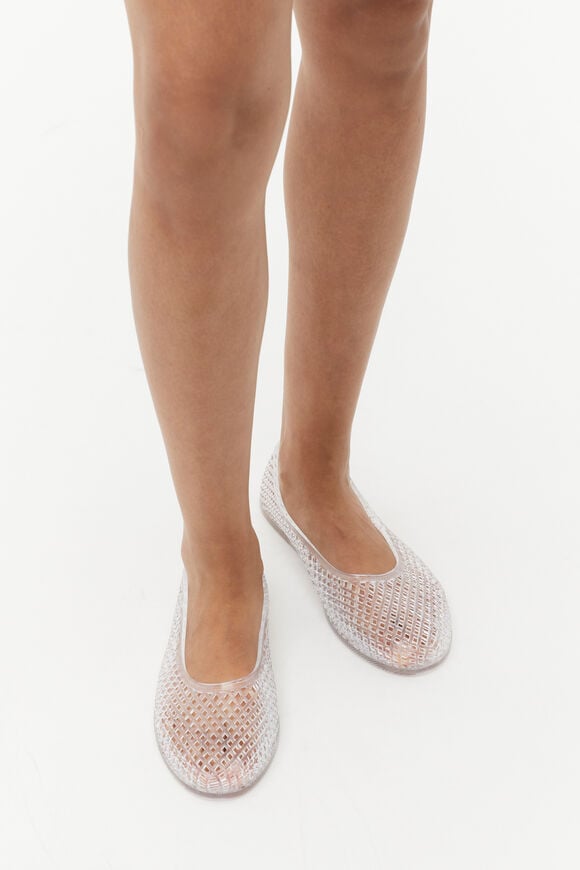 Caged Jelly Ballet Flat  Clear  hi-res