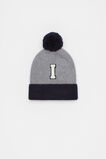 Colourblock Initial Beanie  I  hi-res