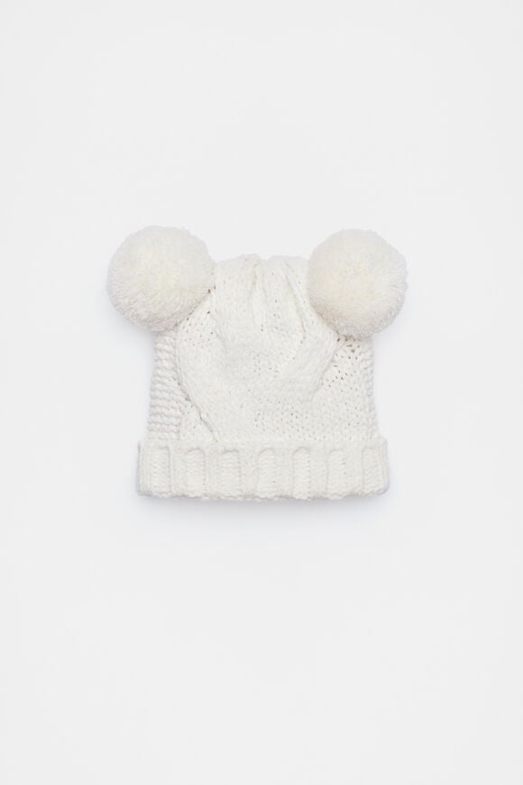 Mini Cable Knit Beanie  Classic Cream  hi-res