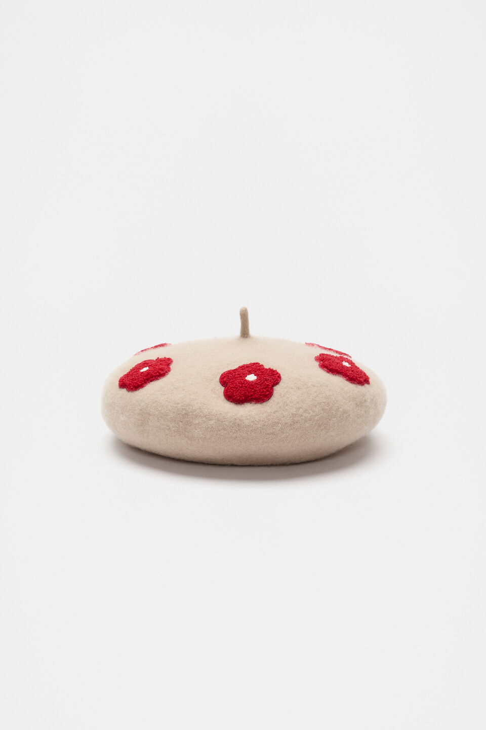 Flower Beret  Caramel Marle