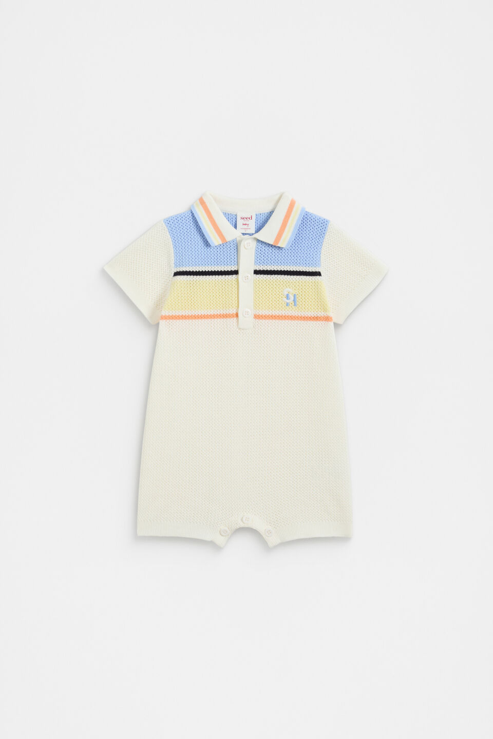 Crochet Polo Romper  Canvas