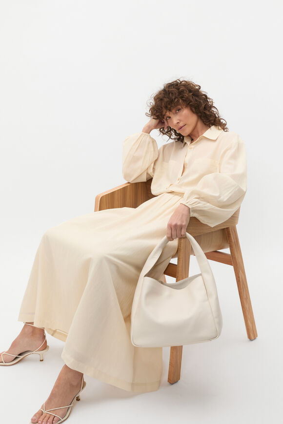 Voile Oversized Blouson Shirt  Tofu  hi-res