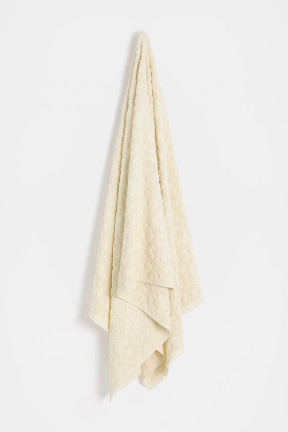 Flower Beach Towel  Buttercream  hi-res