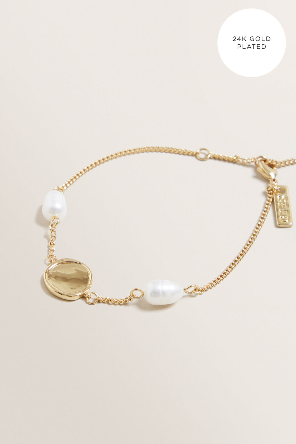 Fine Pearl Disc Bracelet  9