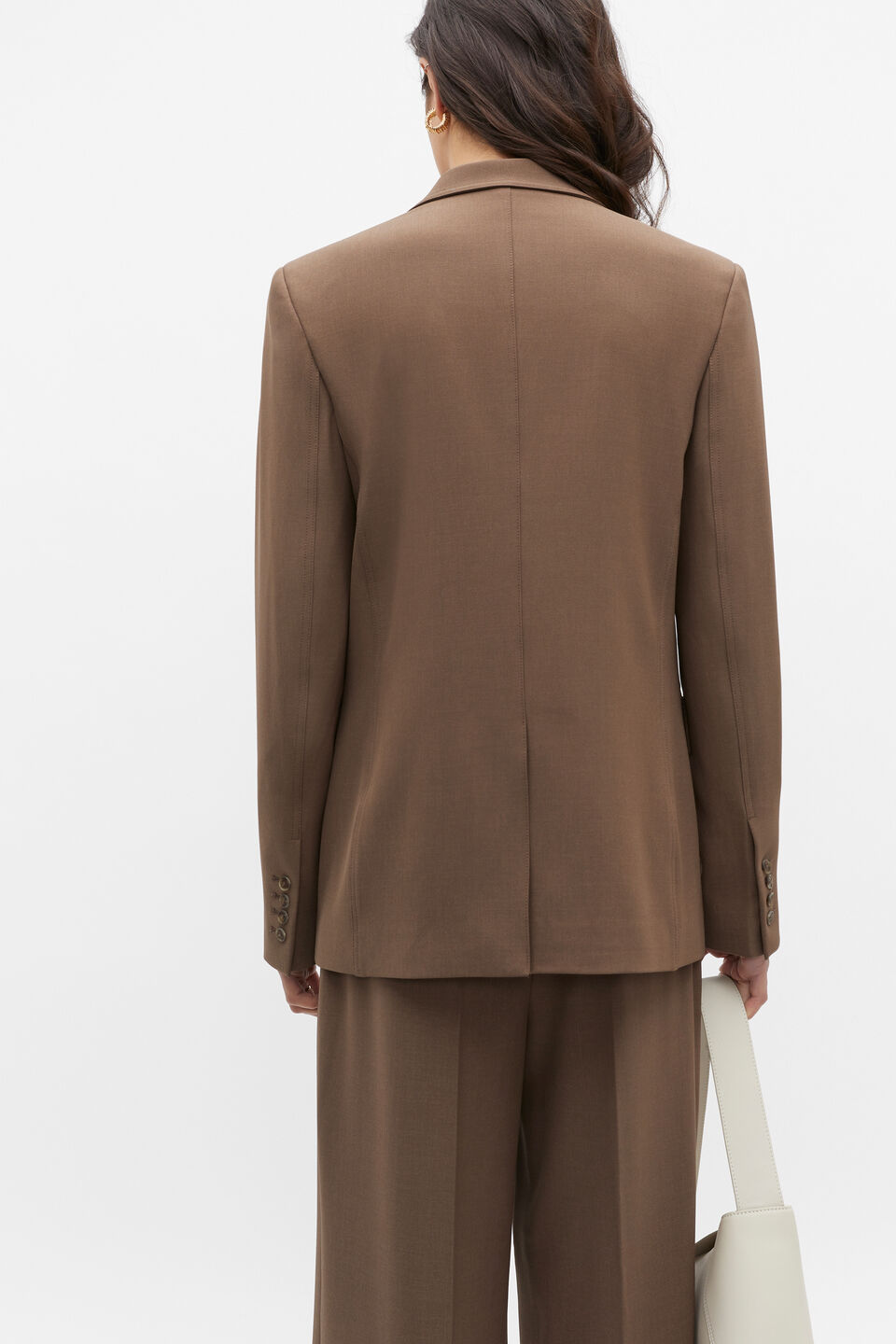 Button Detail Blazer  Affogato