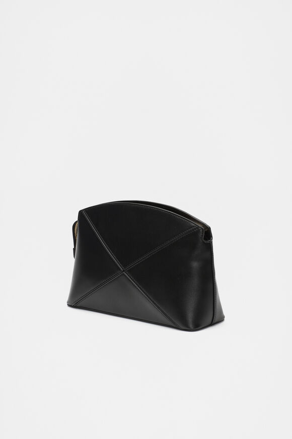 Paneled Clutch  Black  hi-res