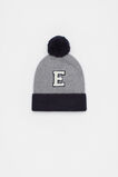 Colourblock Initial Beanie  E  hi-res