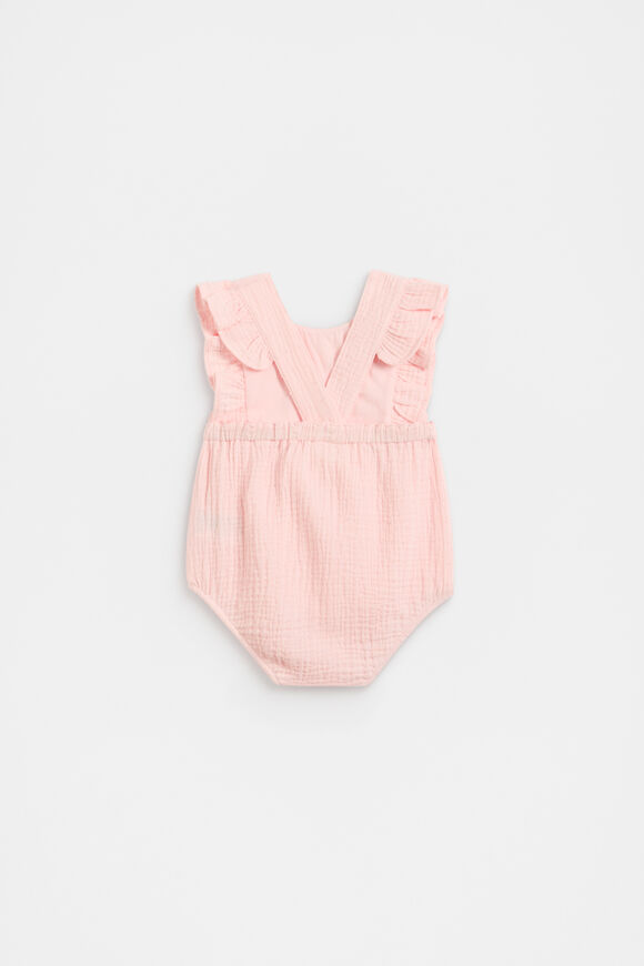 Spot Frill Romper  Pretty Pink  hi-res