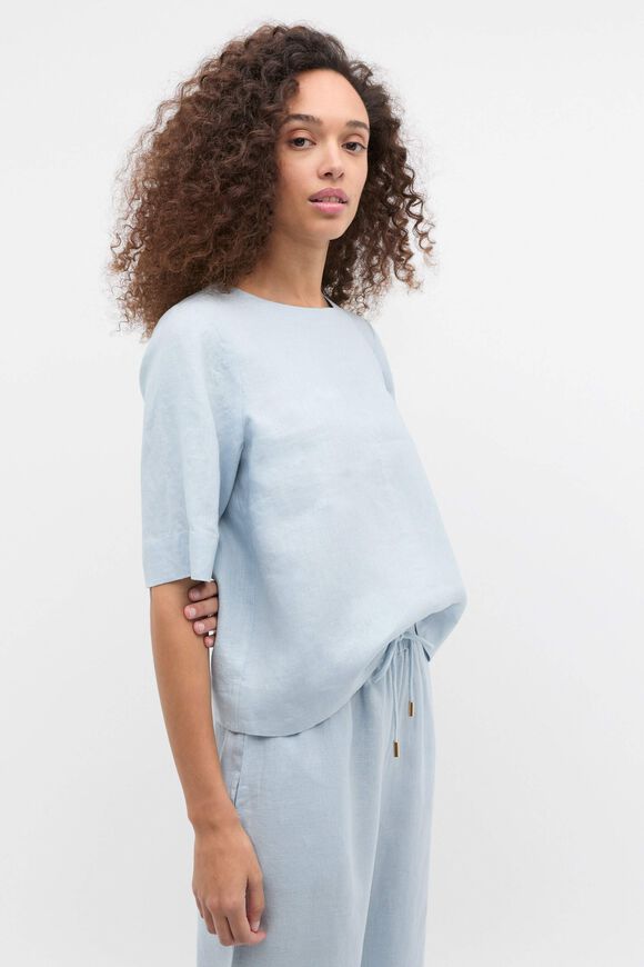 Core Linen Tee  Bluebell  hi-res