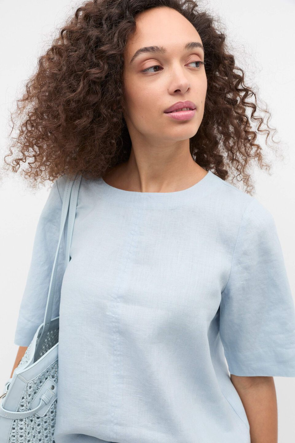 Core Linen Tee  Bluebell