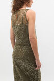 Sequin Lace top  Olive Leaf  hi-res