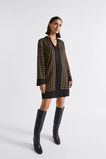 Linear Shift Dress  Deep Brass Geo  hi-res