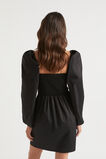 Sateen Twist Front Mini Dress  Black  hi-res