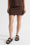 Crepe Knit A Line Mini Skirt  Deep Raisin  hi-res